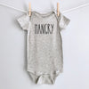 Hangry baby bodysuit - gray short sleeve