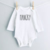 Hangry baby bodysuit - white long sleeve