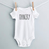 Hangry baby bodysuit - white short sleeve