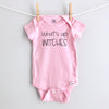 What's Up Witches baby bodysuit - pink short sleeve