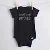 What's Up Witches baby bodysuit - black short sleeve