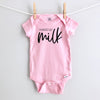 Powered by Milk baby bodysuit - pink short sleeve