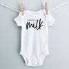 Powered by Milk baby bodysuit - white short sleeve
