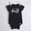 Powered by Milk baby bodysuit - black short sleeve