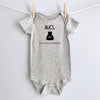 Hugs $20 - College Is Expensive baby bodysuit - gray short sleeve