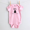Hugs $20 - College Is Expensive baby bodysuit - pink short sleeve