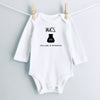 Hugs $20 - College Is Expensive baby bodysuit - white long sleeve