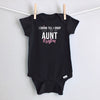 I Drink Till I Drop, Just Like My Aunt personalized baby bodysuit - black short sleeve