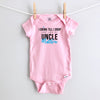 I Drink Till I Drop, Just Like My Uncle personalized baby bodysuit - pink short sleeve