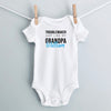 Troublemaker, Just Like My Grandpa personalized baby bodysuit - white short sleeve