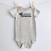 I Love My Ammamma baby bodysuit - gray short sleeve
