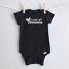 I Love My Ammamma baby bodysuit - black short sleeve
