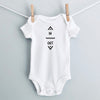 In and Out baby bodysuit - white short sleeve