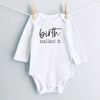Birth: Nailed It baby bodysuit - white long sleeve
