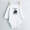 Grandpa's Boating Buddy Personalized Baby Bodysuit - White Long Sleeve