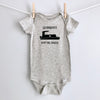 Grandpa's Boating Buddy Personalized Baby Bodysuit - Gray Short Sleeve