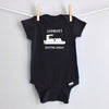 Grandpa's Boating Buddy Personalized Baby Bodysuit - Black Short Sleeve