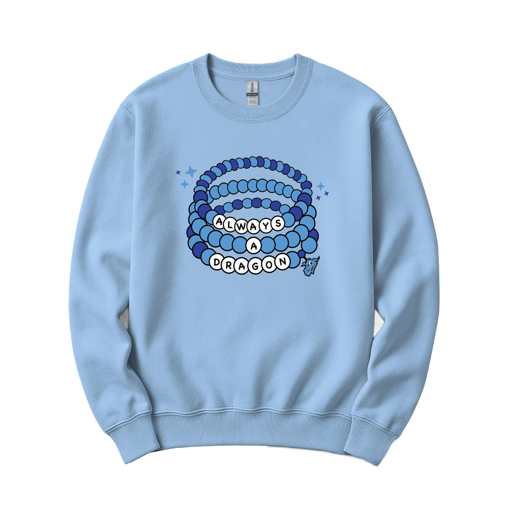 Always a Dragon Bracelet Crewneck - Light Blue
