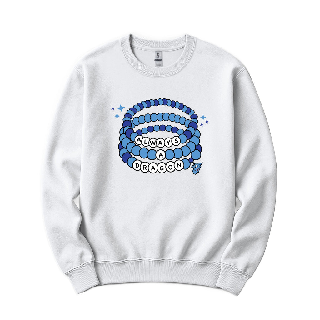 Always a Dragon Bracelet Crewneck - White