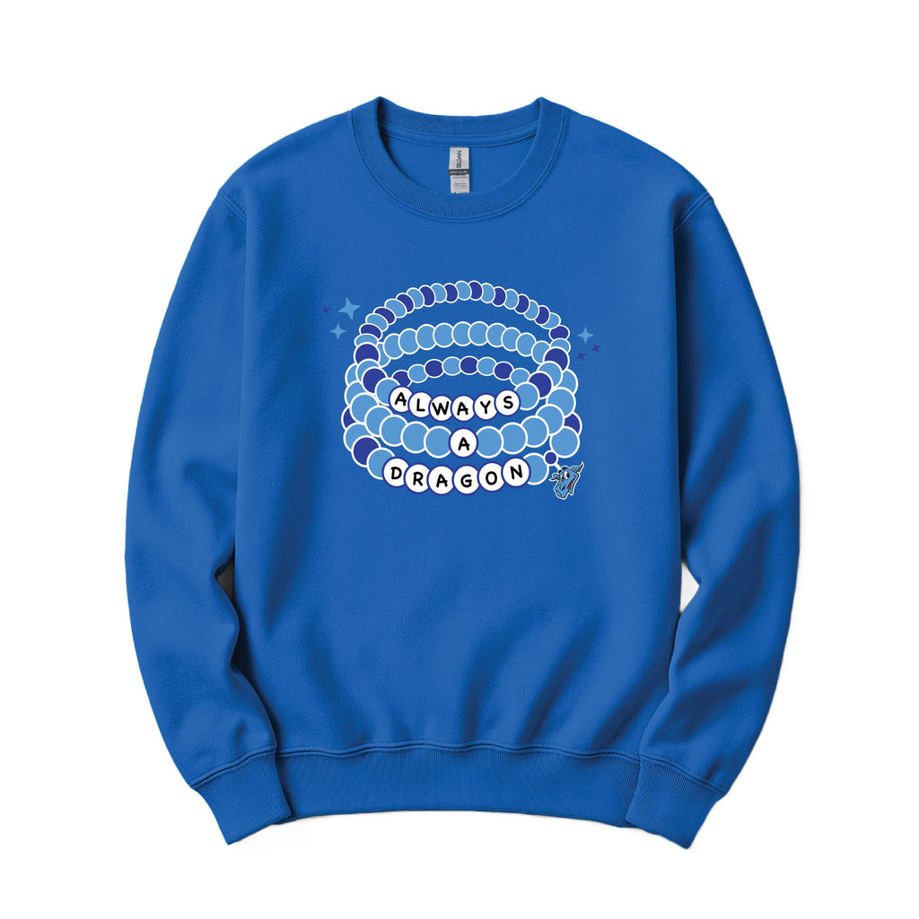 Always a Dragon Bracelet Crewneck - Royal Blue