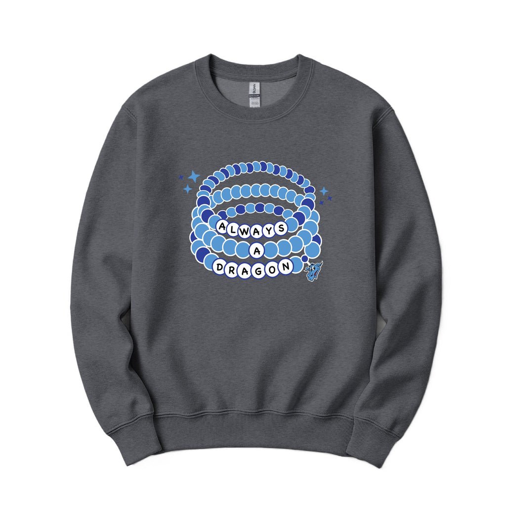 Always a Dragon Bracelet Crewneck - Dark Heather