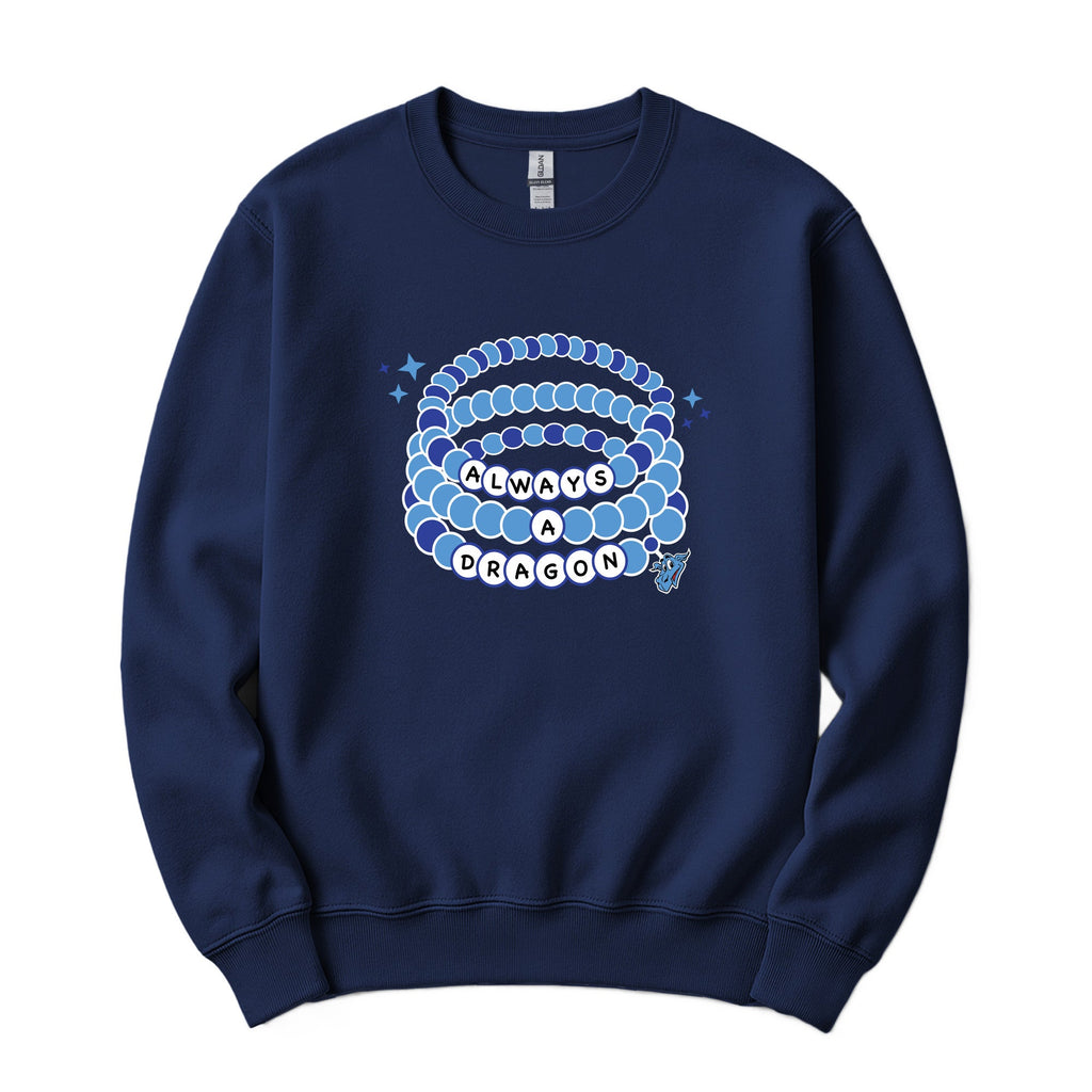 Always a Dragon Bracelet Crewneck - Navy