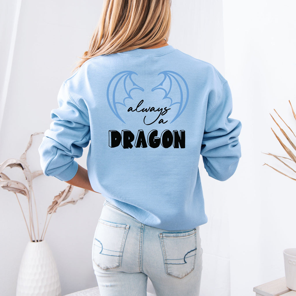 Always a Dragon Crewneck - Light Blue