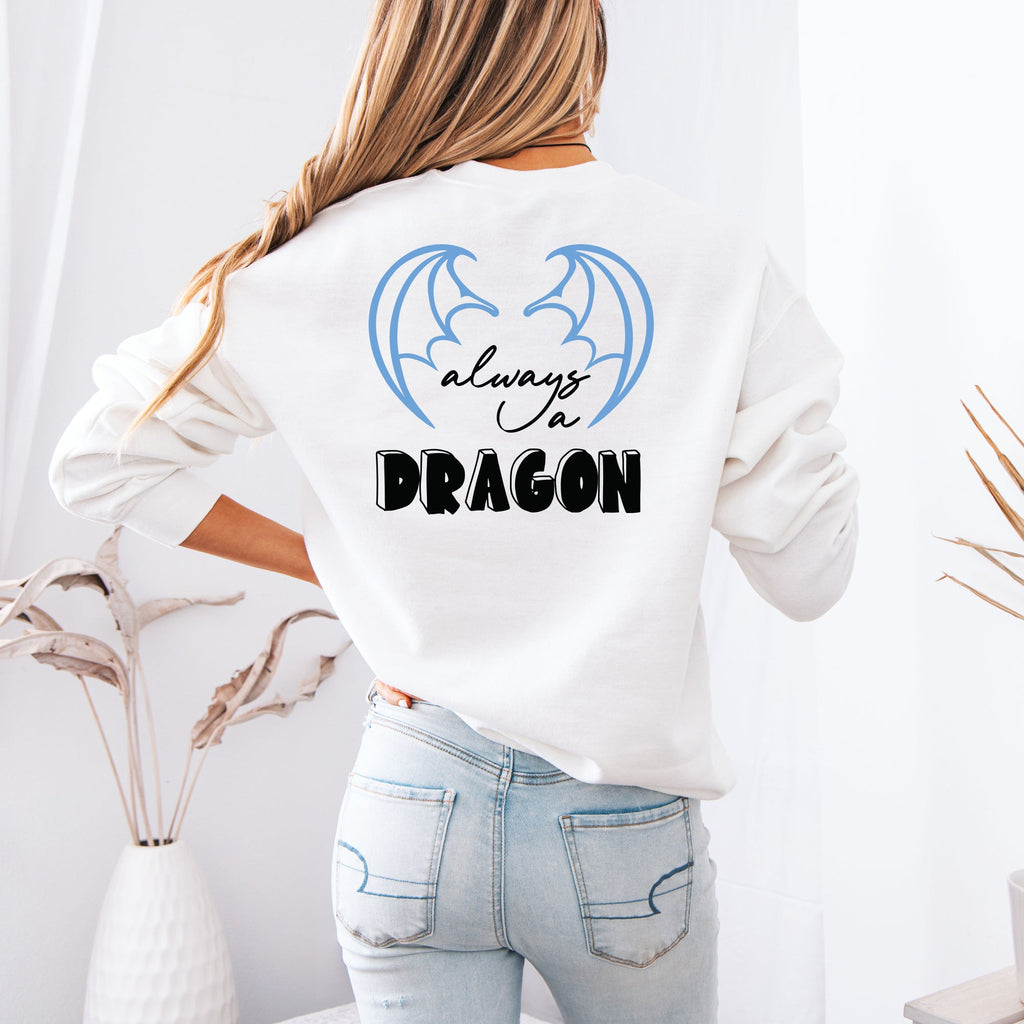 Always a Dragon Crewneck - White
