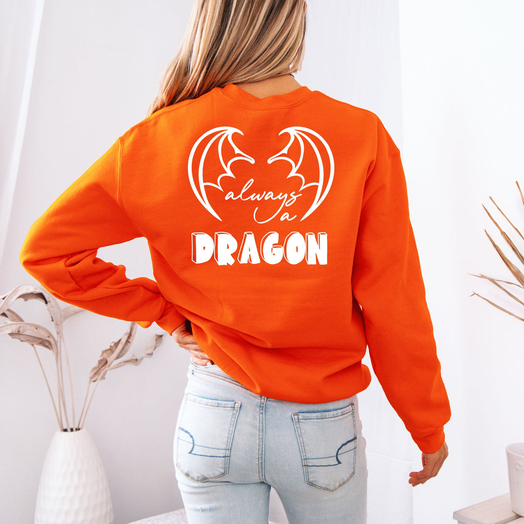 Always a Dragon Crewneck - Orange