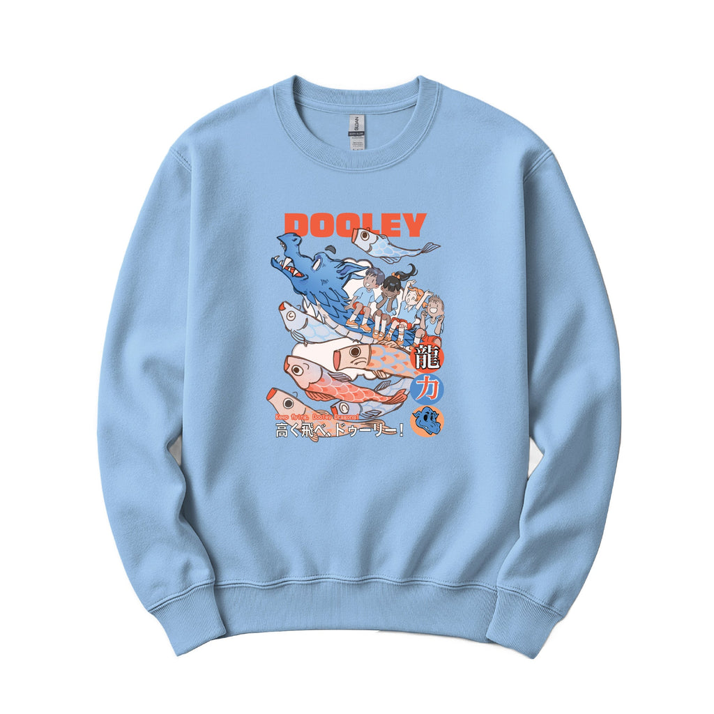 Fly High Dragons Crewneck - Light Blue