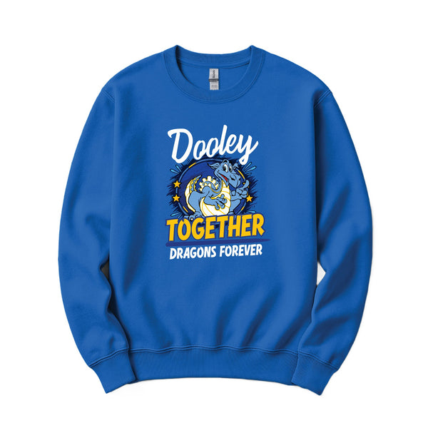 Dragon Splash Crewneck Sweatshirt - Royal Blue
