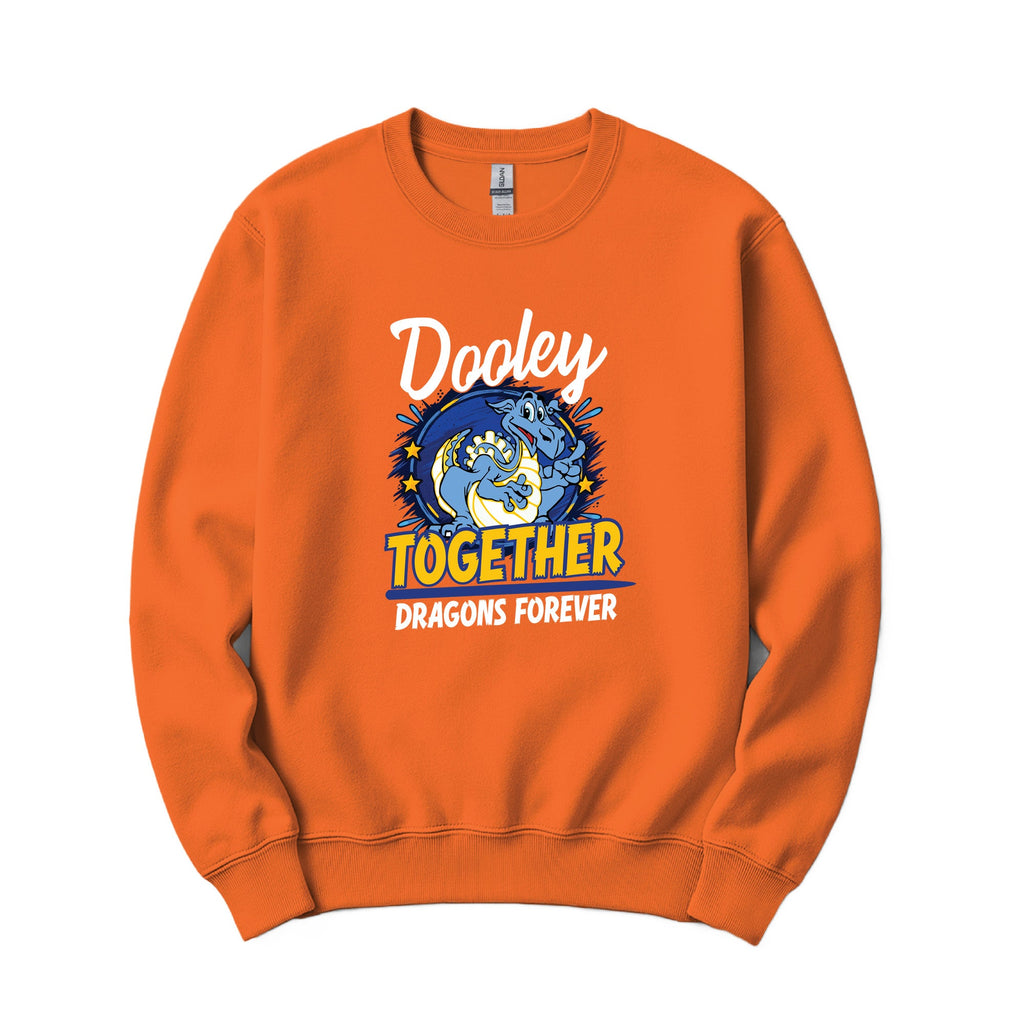 Dragon Splash Crewneck Sweatshirt - Orange
