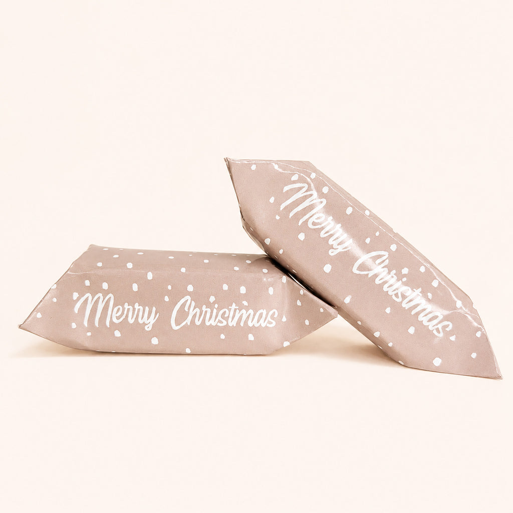 Merry Christmas Taupe Polka Dot Krówki - main design