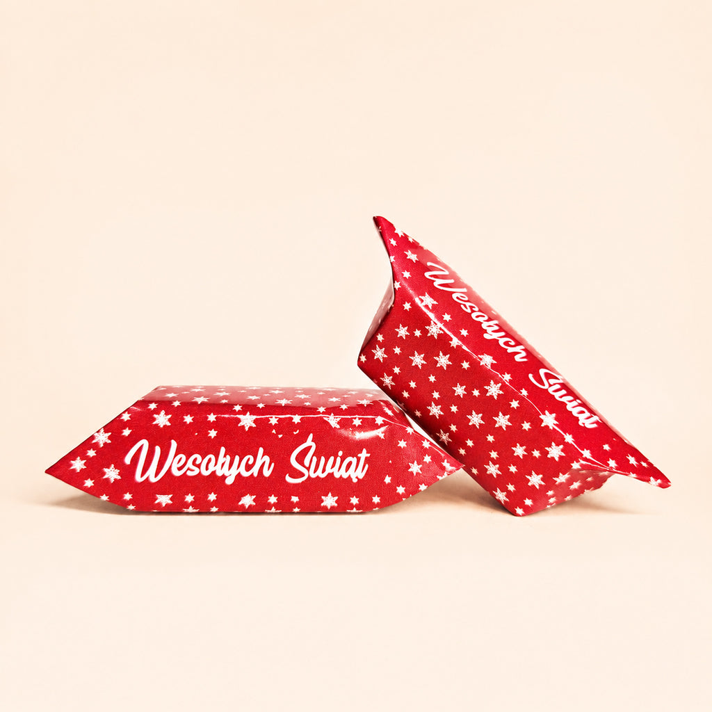 Wesołych Świąt Red Snowflake Krówki - main design
