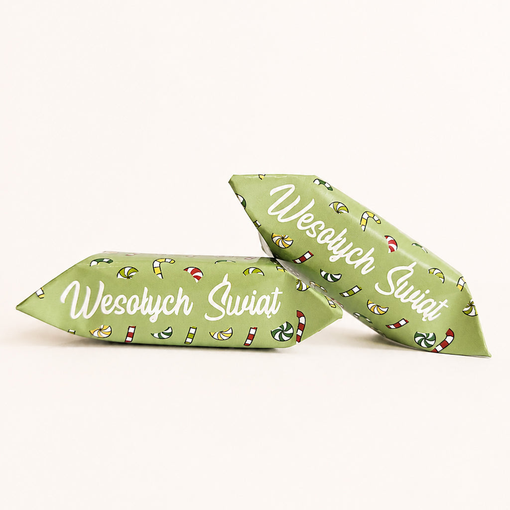 Wesołych Świąt Green Candy Cane Krówki - main design
