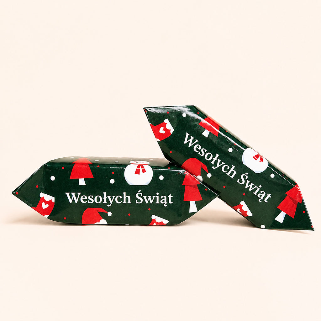 Wesołych Świąt Green Gnome & Snowman Krówki - main design