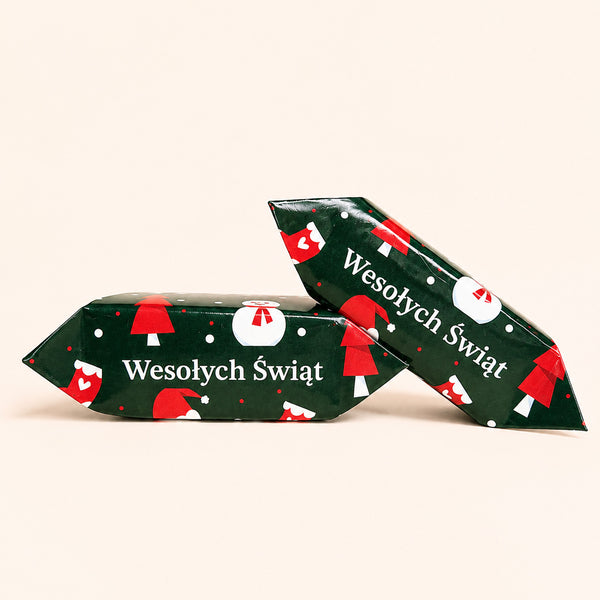 Wesołych Świąt Green Gnome & Snowman Krówki - main design