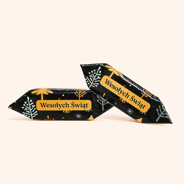 Wesołych Świąt Black Gold Floral Krówki - main design