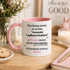 Personalized funny Polish quote mug with custom name, lifestyle photo