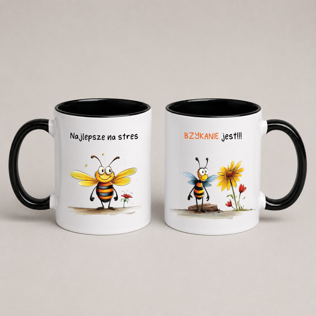 Funny Polish bee mug - black 11oz
