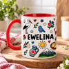 Personalized Polish folk art mug lifestyle photo