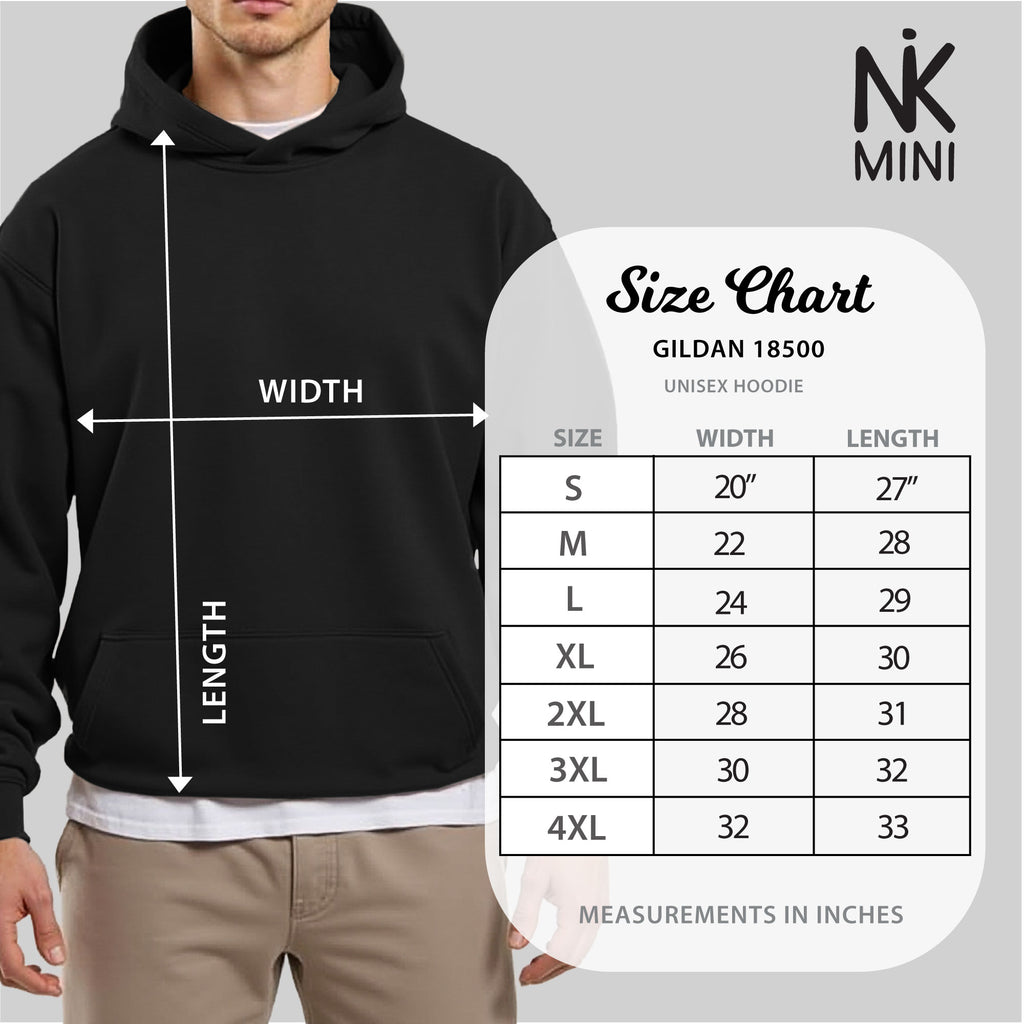 Gildan 18500 Hoodie Size Chart