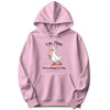 "I'm Fine, Everything Is Fine" Funny Duck Hoodie in Pink