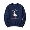 "I'm Fine, Everything Is Fine" Funny Duck Crewneck in Navy