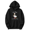 "I'm Fine, Everything Is Fine" Funny Duck Hoodie in Black