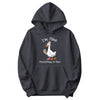 "I'm Fine, Everything Is Fine" Funny Duck Hoodie in Dark Heather Gray