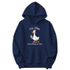 "I'm Fine, Everything Is Fine" Funny Duck Hoodie in Navy