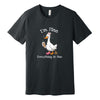 "I'm Fine, Everything Is Fine" Funny Duck T-Shirt in Dark Heather Gray