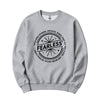 "Fearless"* Funny Badge Crewneck in Athletic Heather