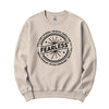 "Fearless"* Funny Badge Crewneck in Sand